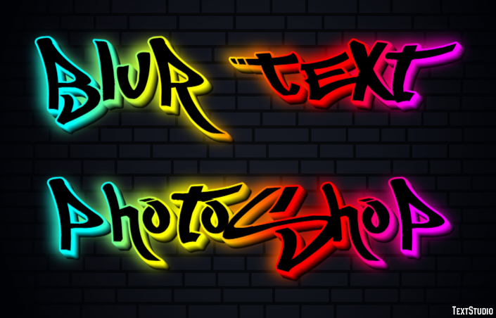Blur Text Photoshop Effet de Texte