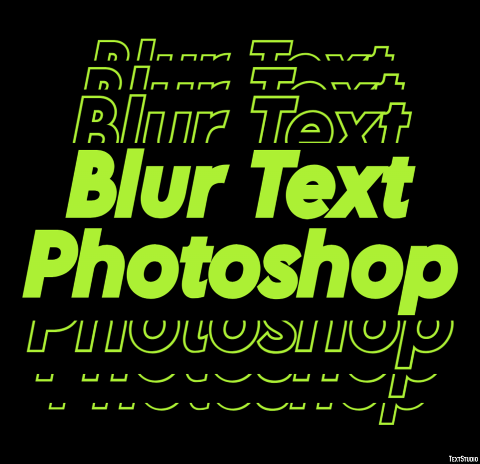 Blur Text Photoshop Text Effect