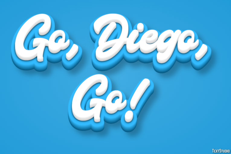 Go, Diego, Go! Efekt tekstowy