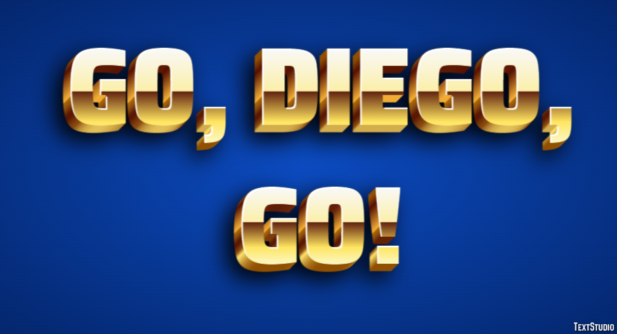 Go, Diego, Go! Efekt tekstowy
