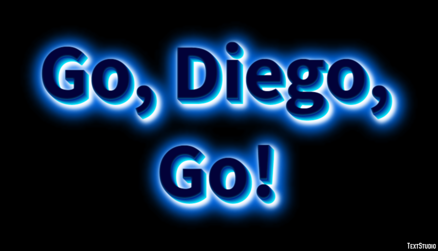 Go, Diego, Go! Efecto de Texto
