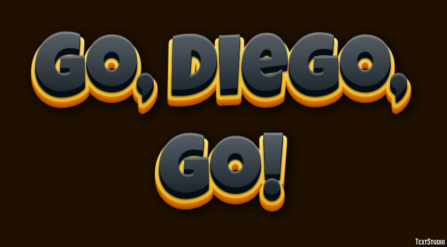 Go, Diego, Go! Efekt tekstowy