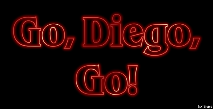 Go, Diego, Go! Text effect