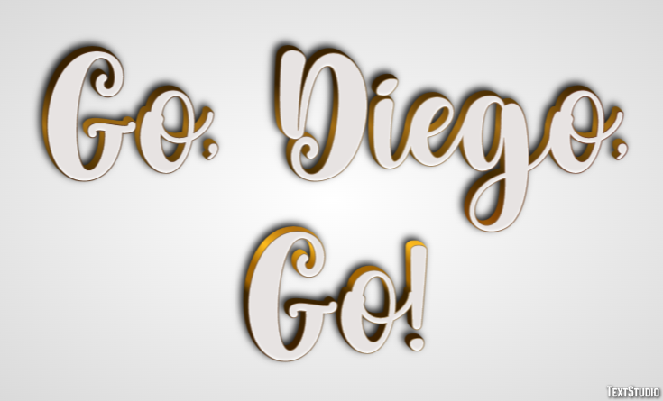 Go, Diego, Go! Efekt tekstowy