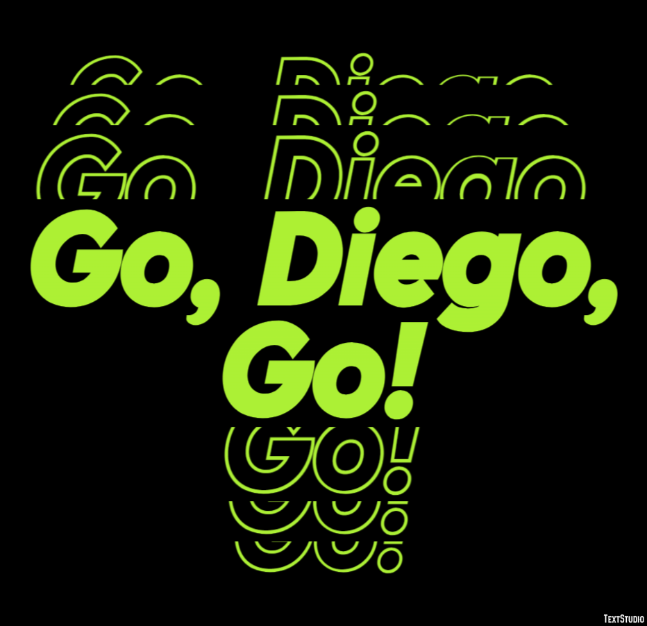Go, Diego, Go! Efecto de Texto