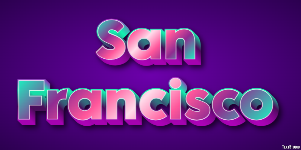 San Francisco Texteffekt