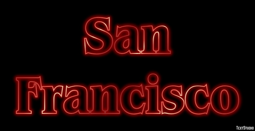 San Francisco Texteffekt