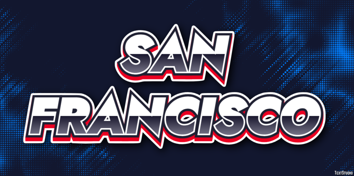 San Francisco Texteffekt