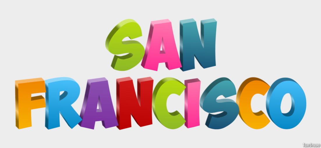 San Francisco Texteffekt