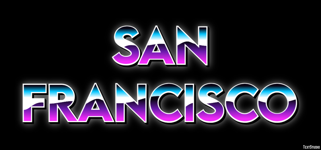 San Francisco Texteffekt