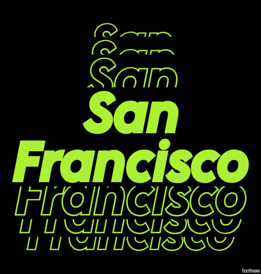 San Francisco Texteffekt