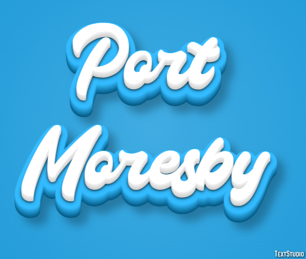 Port Moresby Efekt tekstowy