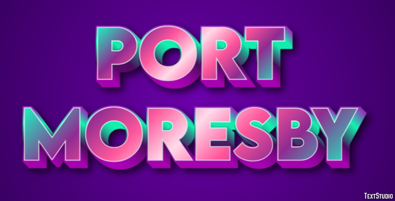 Port Moresby Efekt tekstowy