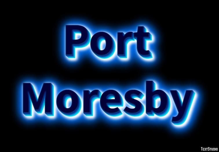 Port Moresby Efekt tekstowy