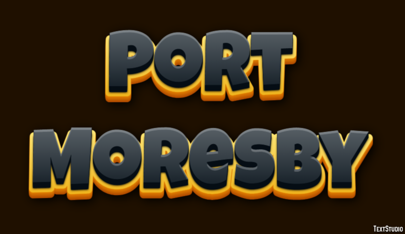 Port Moresby Efekt tekstowy