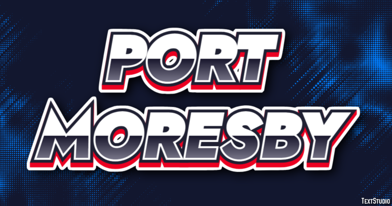 Port Moresby Efekt tekstowy