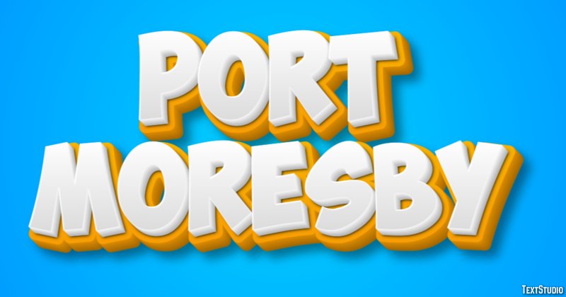 Port Moresby Efekt tekstowy