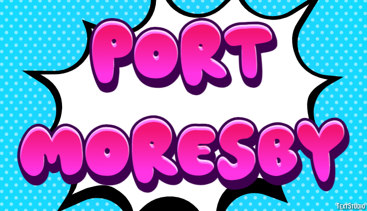 Port Moresby Effetto testo