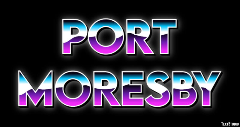 Port Moresby Effetto testo