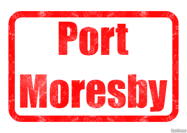 Port Moresby Efekt tekstowy