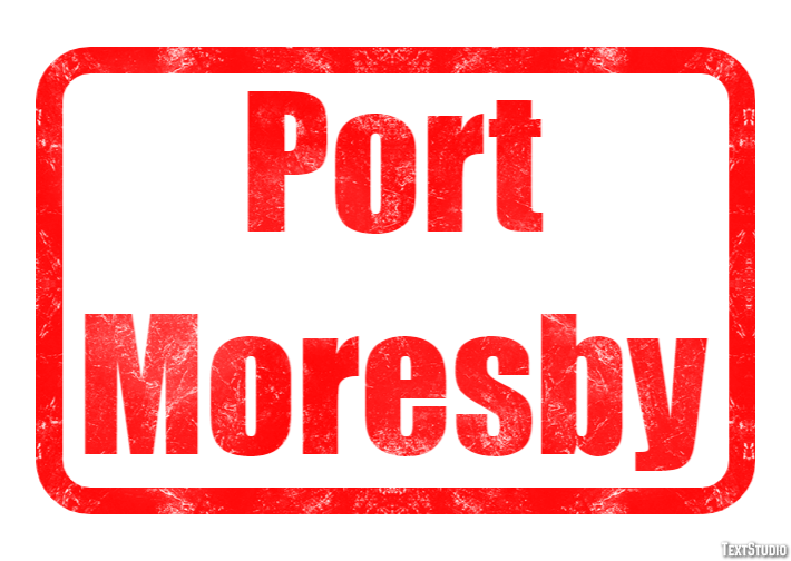 Port Moresby Effetto testo