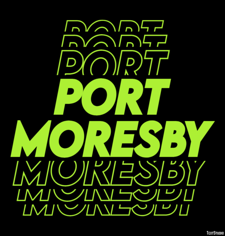 Port Moresby Effetto testo