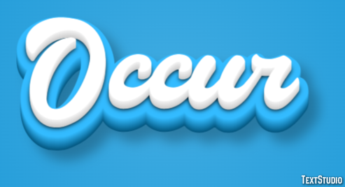 Occur Text Effect