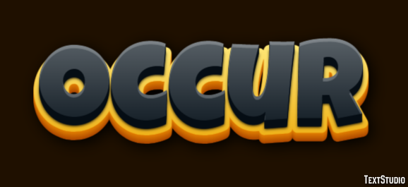 Occur Text Effect