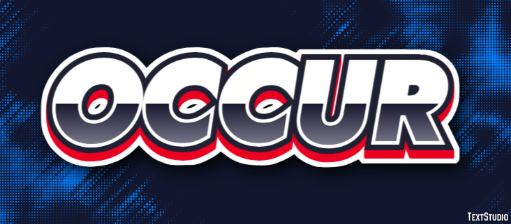 Occur Text effect