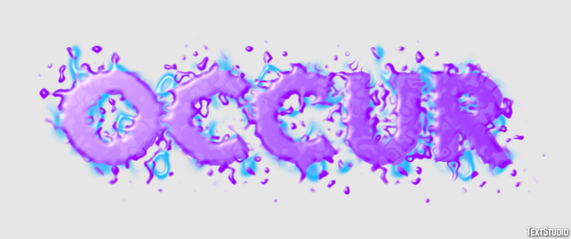 Occur Text Effect
