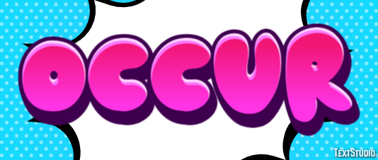 Occur Text effect