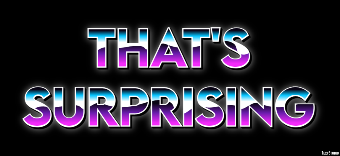That's surprising Text effect