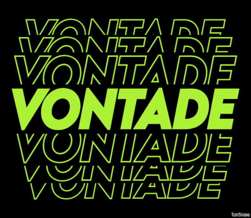 Vontade Efeito de texto
