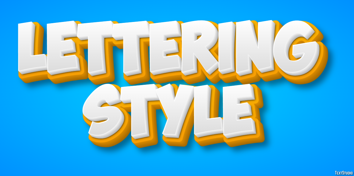 Lettering Style Tekst Effect