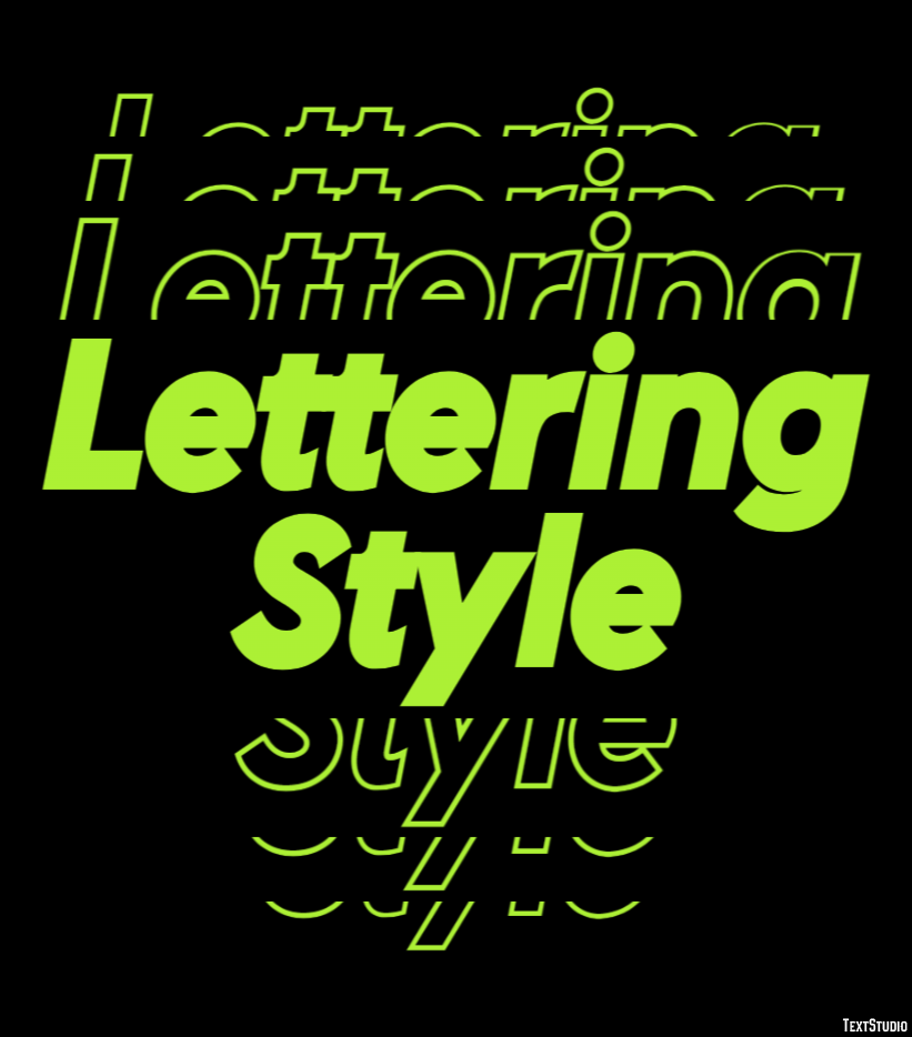 Lettering Style Tekst Effect