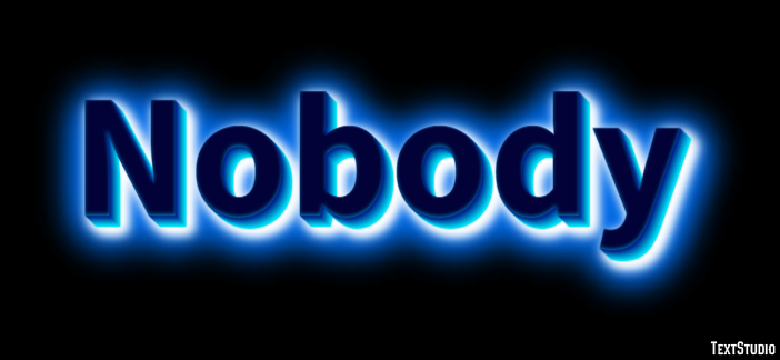 Nobody Effetto testo