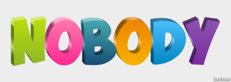 Nobody Effet de Texte