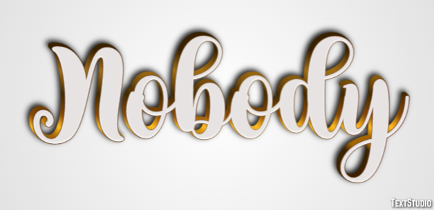 Nobody テキスト効果