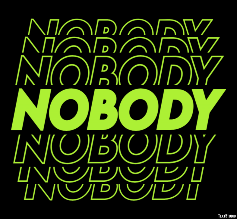 Nobody テキスト効果