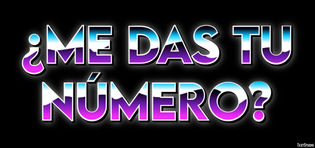 ¿Me das tu número? Efecto de texto