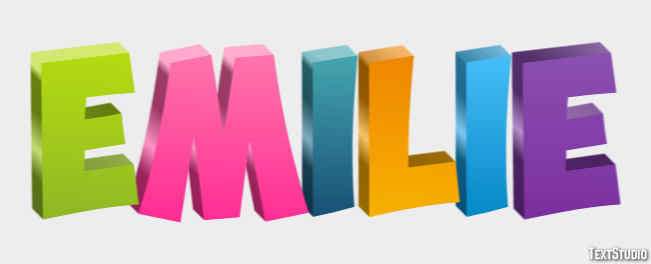 Emilie Text effect