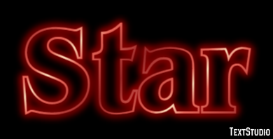 Star Text Effect