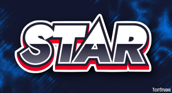 Star Efeito de texto