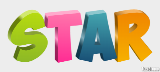 Star Text Effect