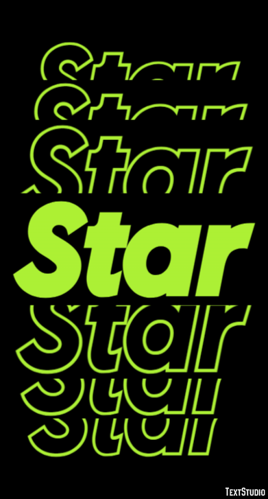 Star Efekt tekstowy