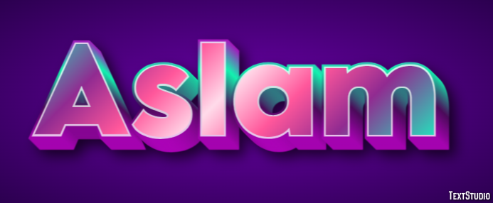 Aslam Text Effect