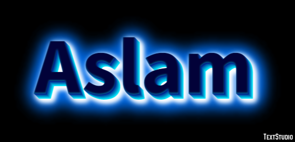 Aslam Эффект текста