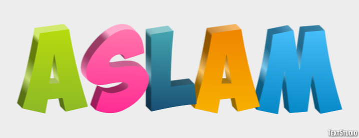 Aslam Text Effect