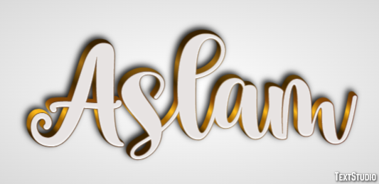 Aslam Text Effect