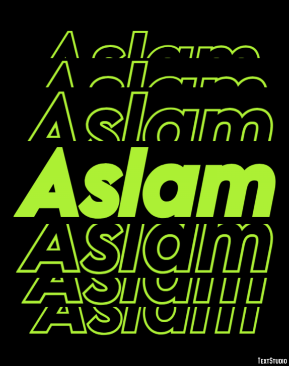 Aslam Text Effect